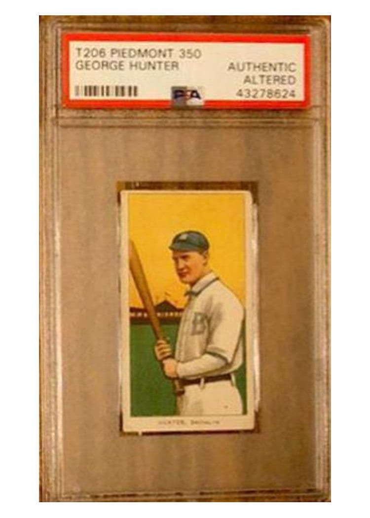 1909 T206 Piedmont 350 George Hunter card