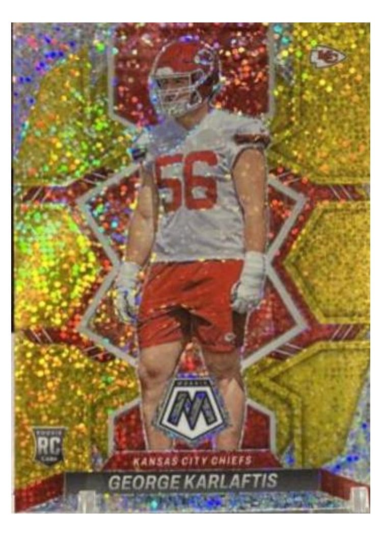 2022 Panini Mosaic Base Set George Karlaftis Gold Sparkle #377 card