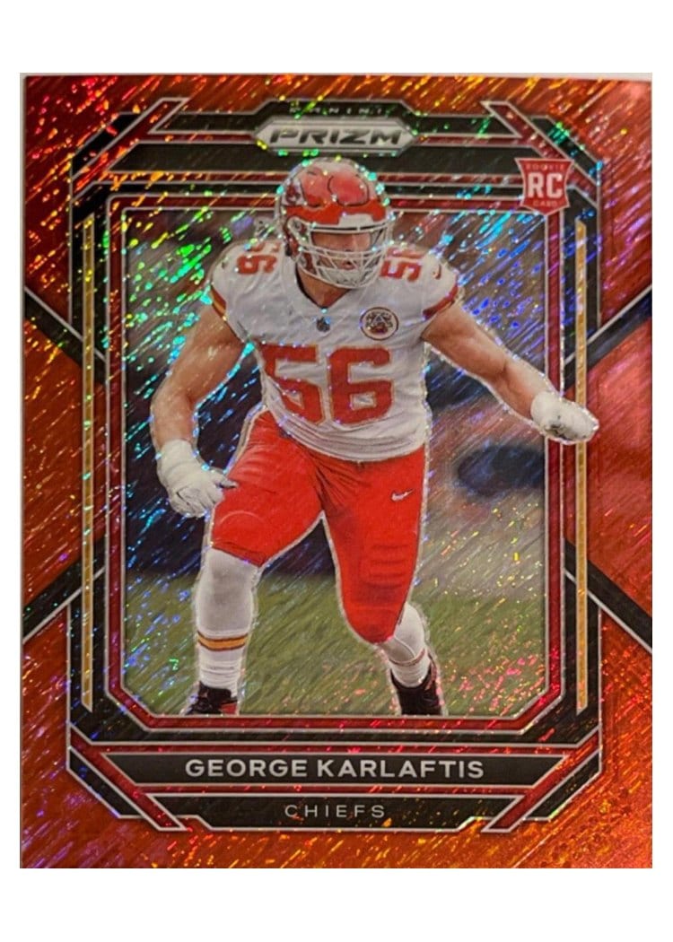2022 Panini Prizm Base Set George Karlaftis Red Shimmer #378 card