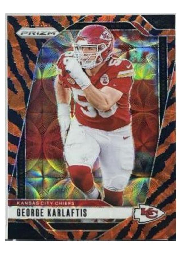 2024 Panini Prizm Base Set George Karlaftis Choice Tiger Stripe #142 card