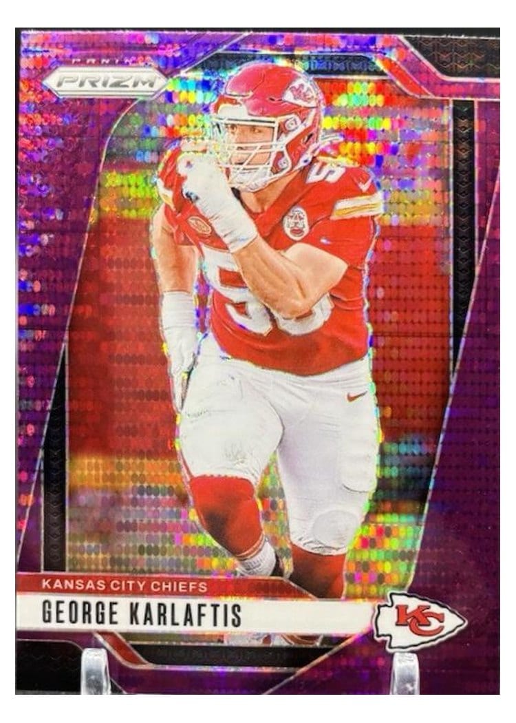 2024 Panini Prizm Base Set George Karlaftis Purple Pulsar #142 card