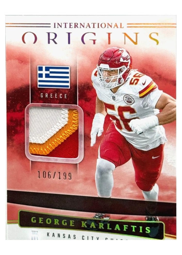 2025 Panini Origins International Origins Relics George Karlaftis #12 card