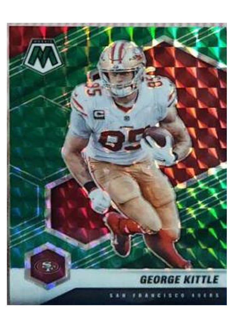 2021 Panini Mosaic Base Set George Kittle Choice Fusion Red & Green #176 card