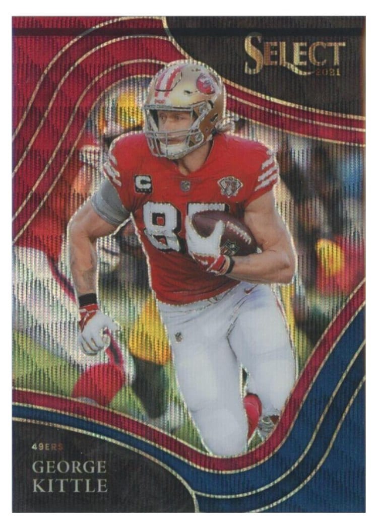 2021 Panini Select Base Set George Kittle Tri Color #331 card