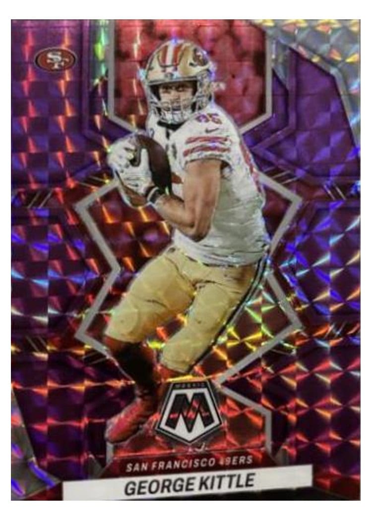 2022 Panini Mosaic Base Set George Kittle Purple #179 card