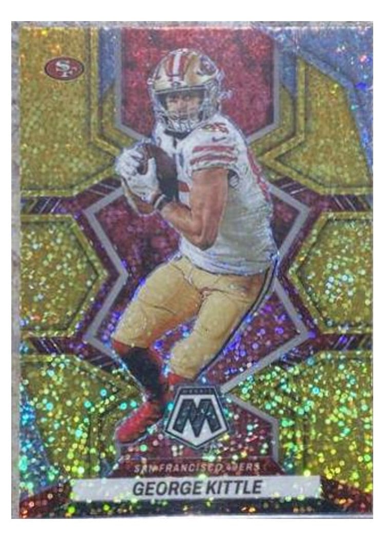 2022 Panini Mosaic Base Set George Kittle Gold Sparkle #179 card