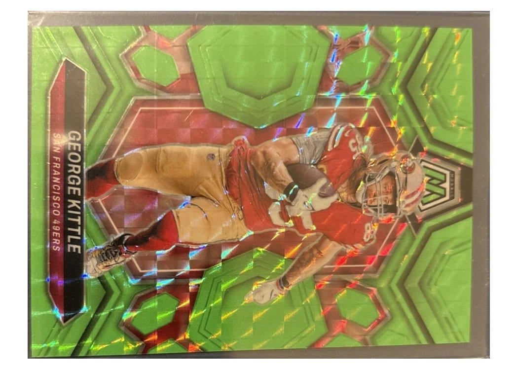 2024 Panini Mosaic Base Set George Kittle Green Fluorescent #194 card