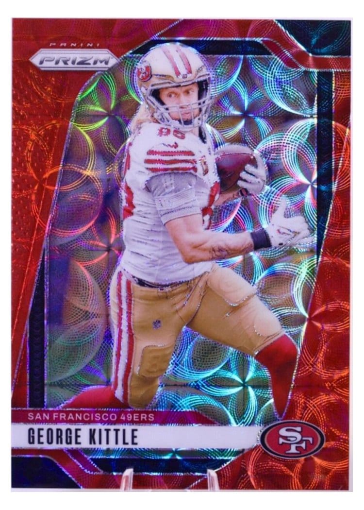 2024 Panini Prizm Base Set George Kittle Choice Red #253 card