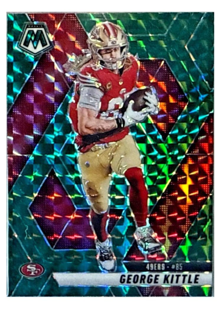 2025 Panini Mosaic Base Set George Kittle Green Sparkle #46 card