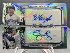 2024 Bowman Sterling Dual Refractor Autographs George Lombard Jr. / Brando Mayea #DRA-ML card