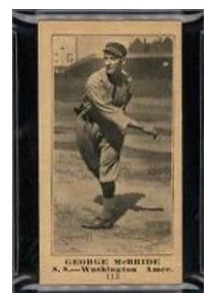 1916 Famous & Barr Co George McBride #113 card