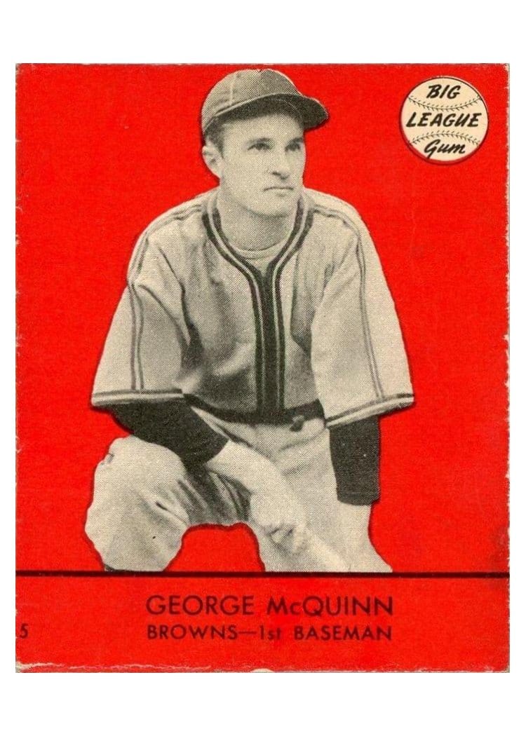 1941 Goudey George McQuinn #5 card