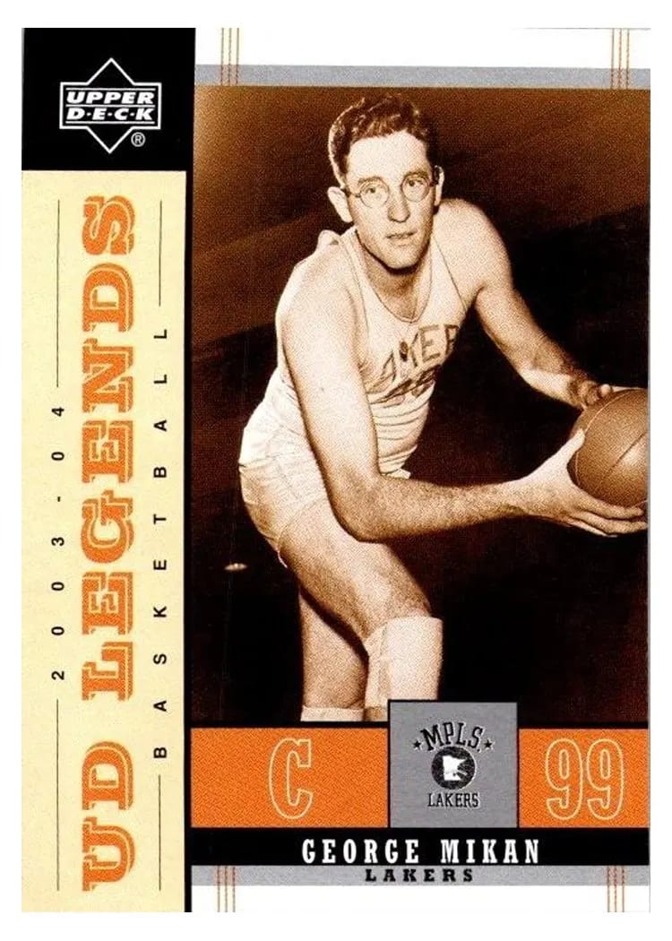 2003 Upper Deck Legends Throwback George Mikan #45 card