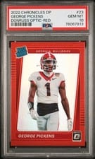 2022 Panini Chronicles Draft Picks Donruss Optic Rated Rookie George Pickens #23 card