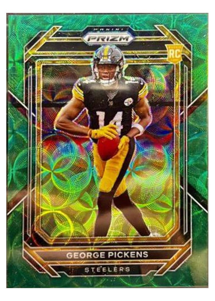 2022 Panini Prizm Base Set George Pickens Green Scope #329 card