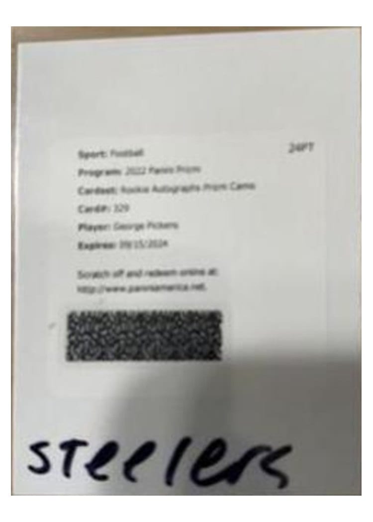 2022 Panini Prizm Base Set George Pickens #329 card