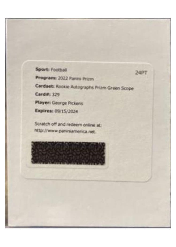 2022 Panini Prizm Base Set George Pickens #329 card