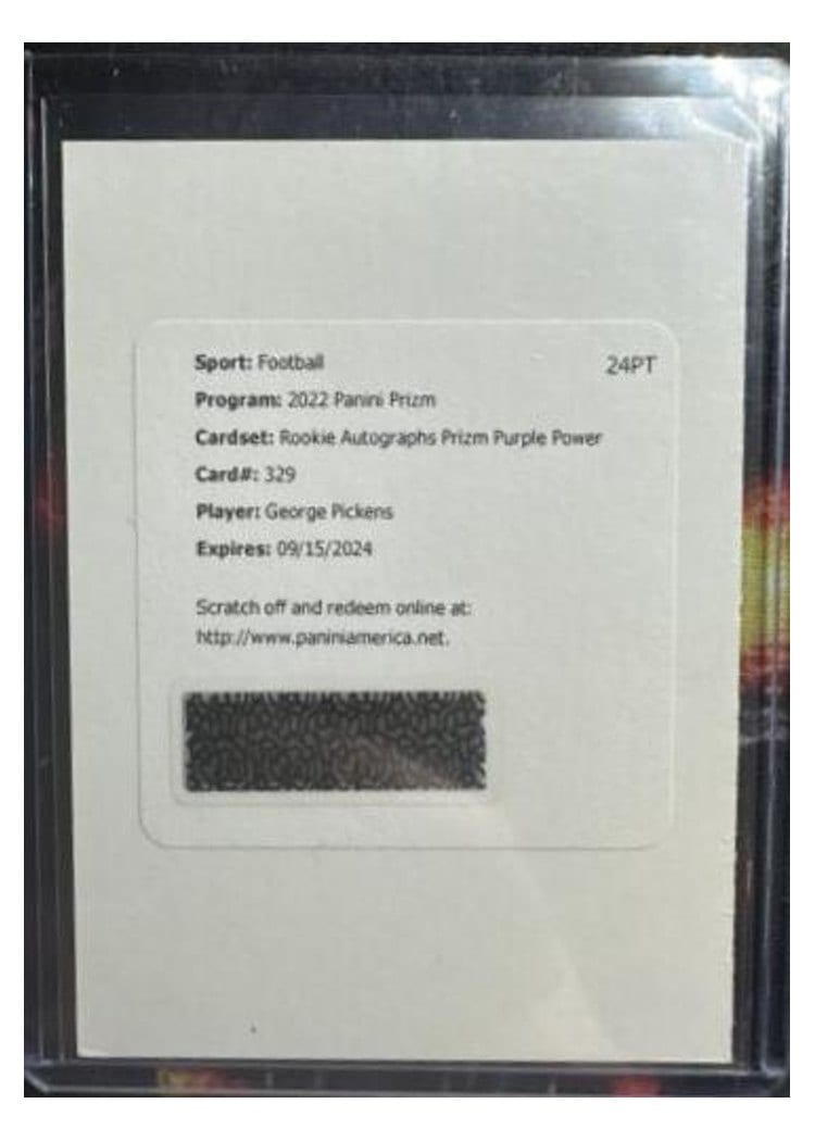 2022 Panini Prizm Base Set George Pickens #329 card