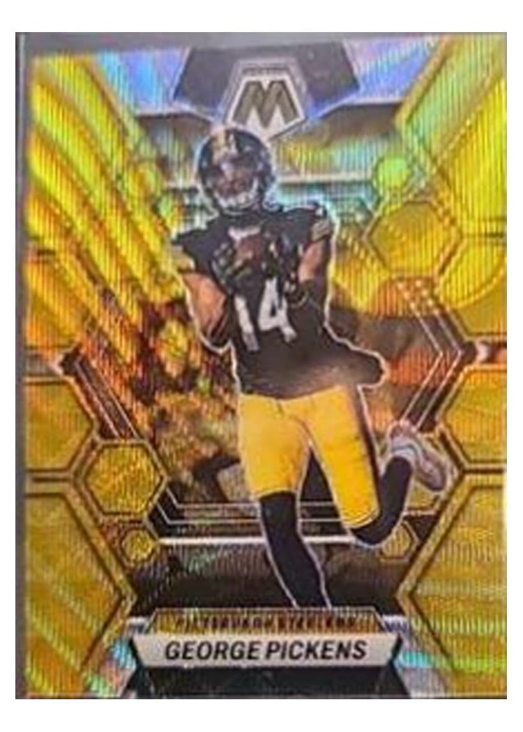 2023 Panini Mosaic Base Set George Pickens Gold Wave #203 card