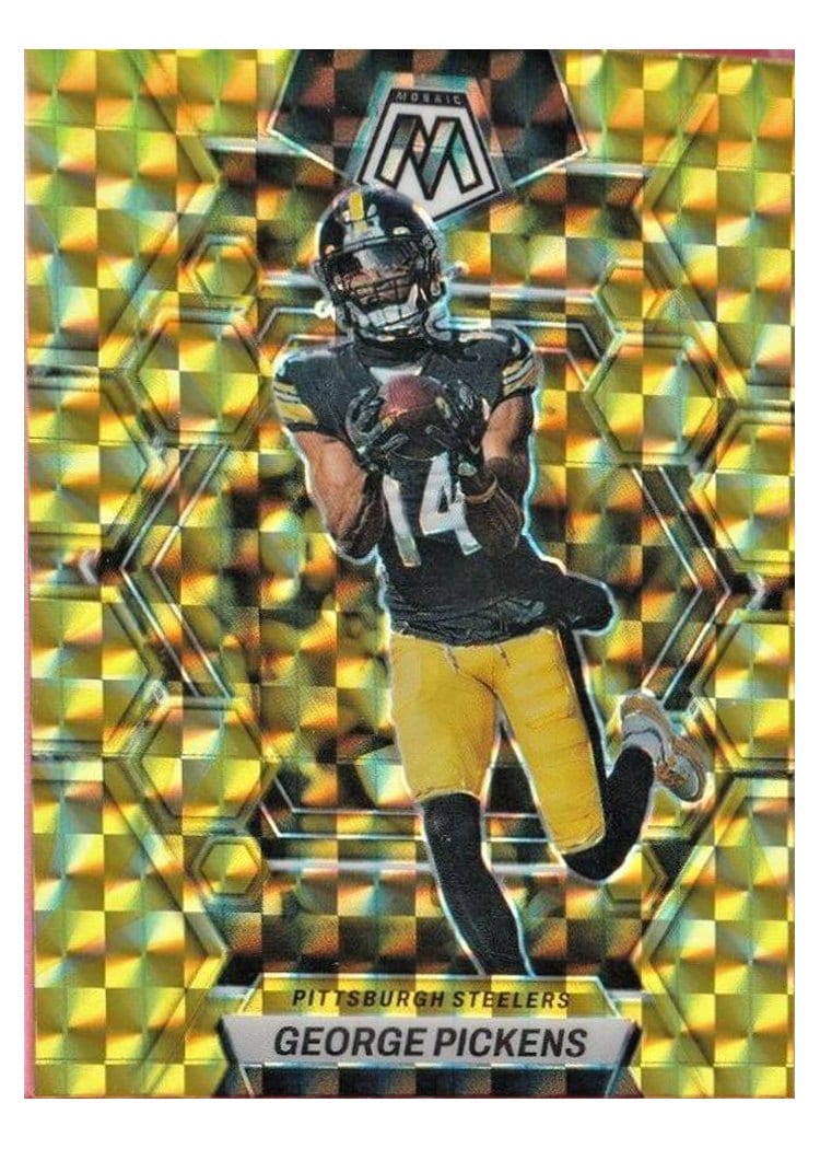 2023 Panini Mosaic Base Set George Pickens Reactive Yellow #203 card
