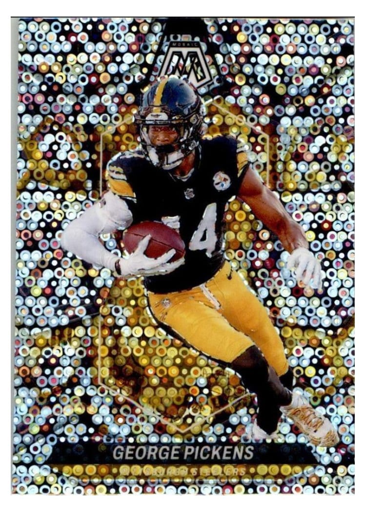 2024 Panini Mosaic Base Set George Pickens No Huddle Silver #186 card
