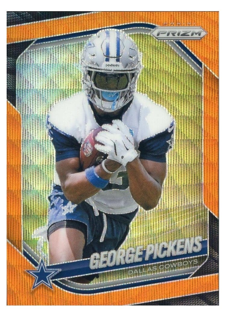 2025 Panini Prizm Base Set George Pickens Orange Wave #71 card
