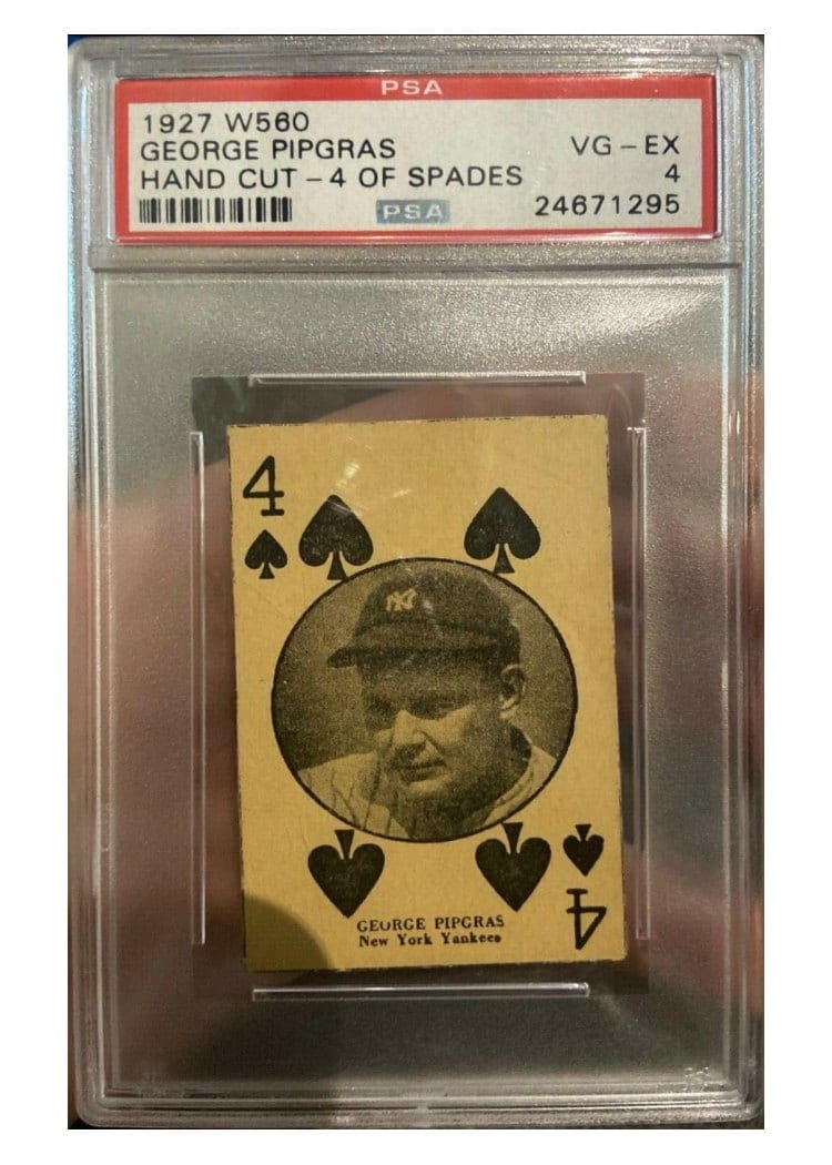 1927 W560 Hand Cut George Pipgras card