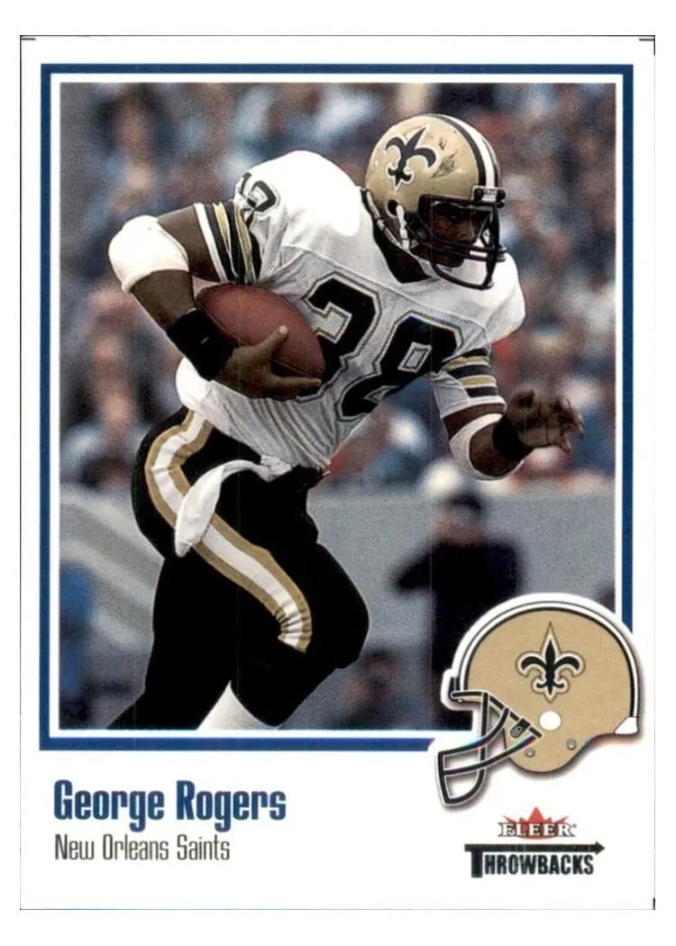 2002 Fleer Throwbacks George Rogers #13 card