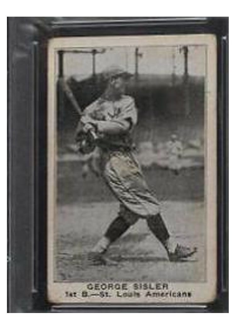 1921 E121 American Caramel Series of 80 George Sisler Batting card