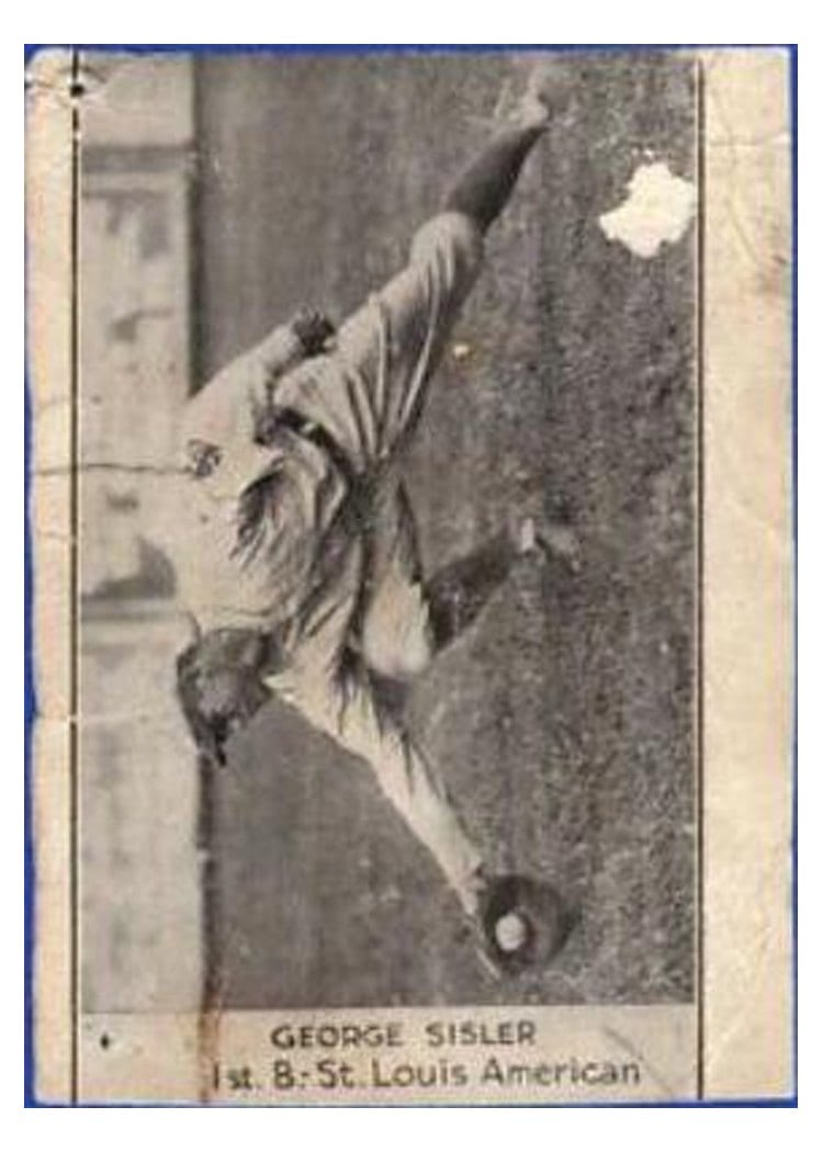 1921 E220 National Caramel George Sisler card