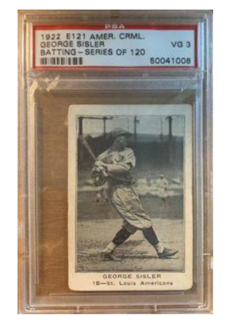 1922 E121 American Caramel Series of 120 George Sisler card