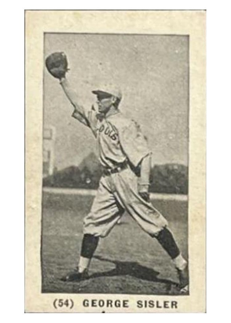 1928 W502 George Sisler #54 card