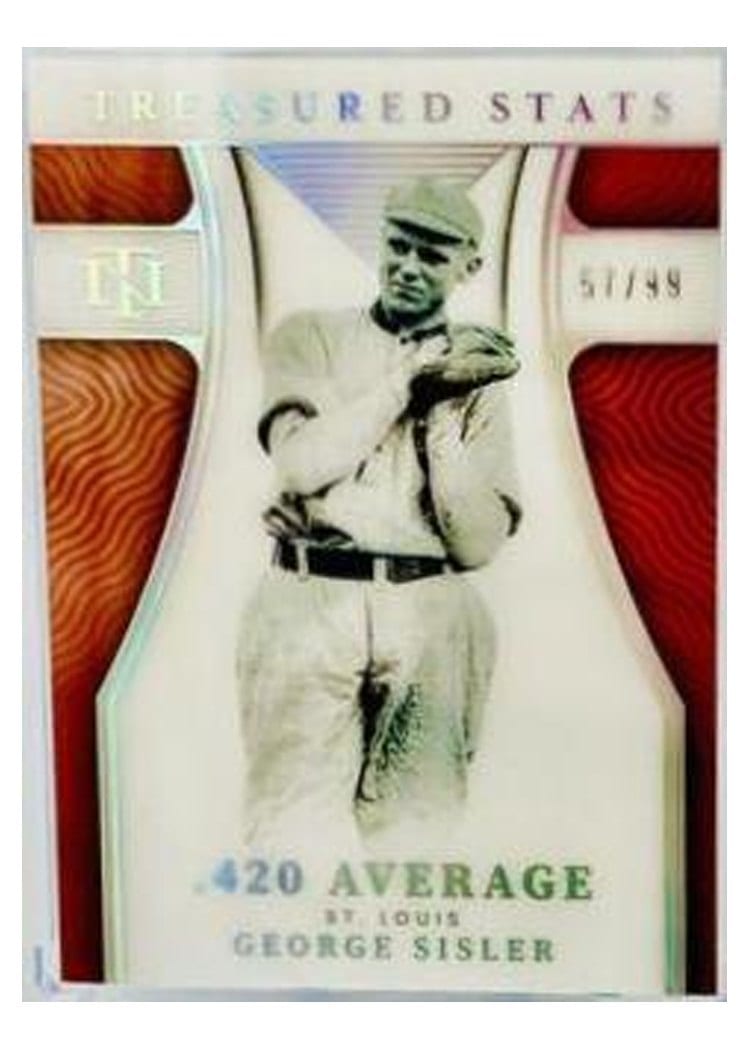 2022 Panini National Treasures Treasured Stats George Sisler #TS-47 card