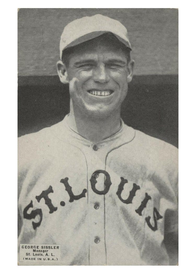 1925 Exhibits George Sissler Sisler card