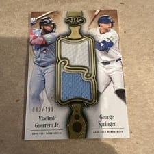 2026 Topps Tier One Dual Player Relics George Springer #DPR-GS card