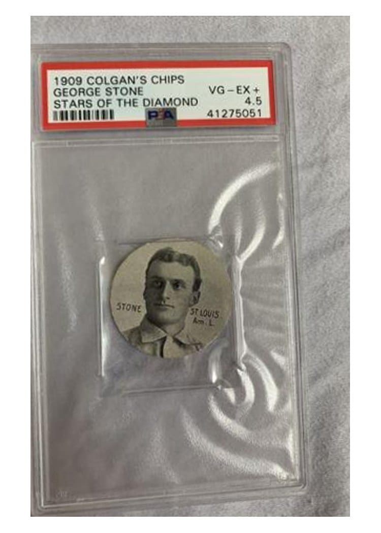 1909 Colgan's Chips Stars of the Diamond George Stone card
