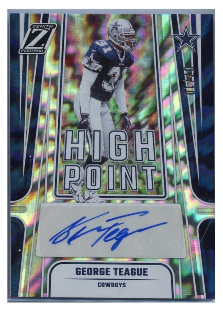 2024 Panini Zenith High Point Signatures George Teague #HPS-GTE card