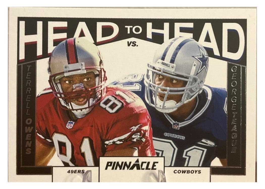 2024 Panini Encore Pinnacle Head to Head George Teague/Terrell Owens #8 card