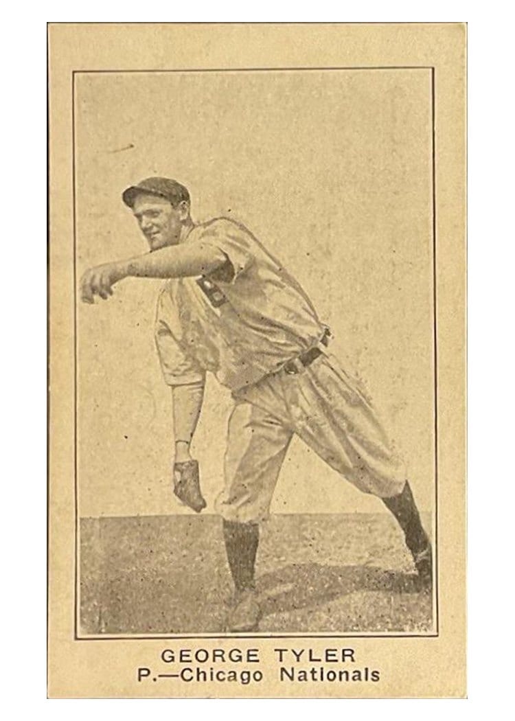 1921 E121 American Caramel Series of 80 George Tyler card