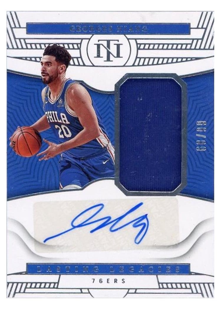 2022-23 Panini National Treasures Lasting Legacies Georges Niang #LL-GNI card