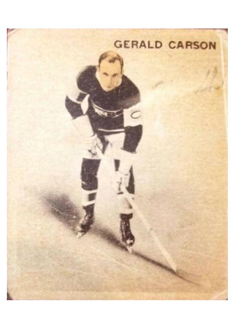 1933 World Wide Gum Ice Kings Gerald Carson #24 card