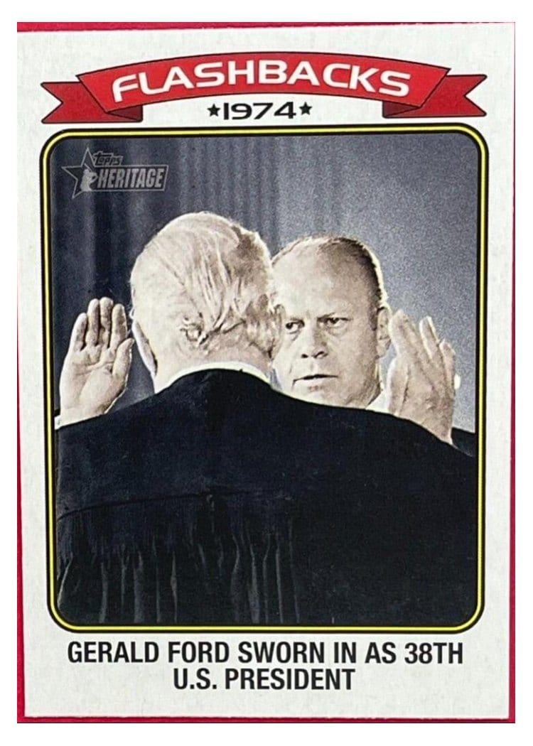 2023 Topps Heritage News Flashbacks Gerald Ford #NF-8 card