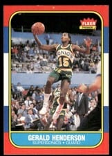 1986 Fleer Gerald Henderson #45 card