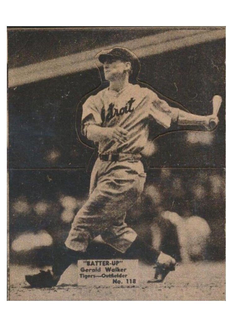 1934 Batter Up Gerald Walker #118 card