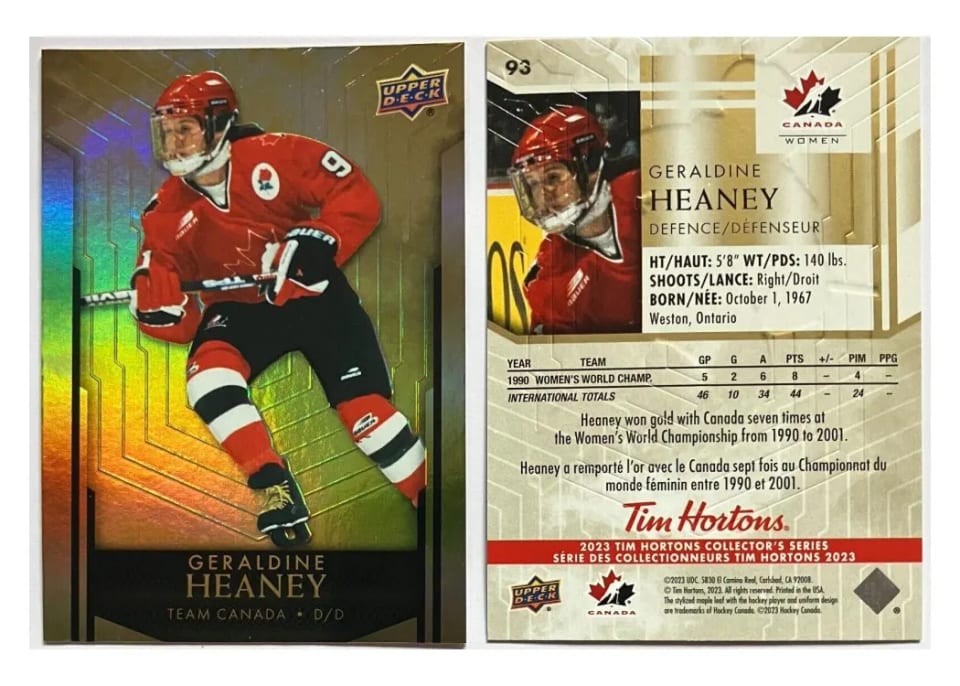 2023 Upper Deck Tim Hortons Legends Geraldine Heaney #93 card