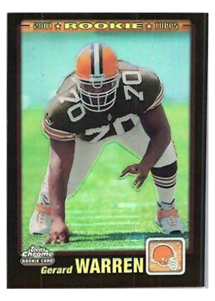2001 Topps Chrome Gerard Warren Black Refractor #234 card