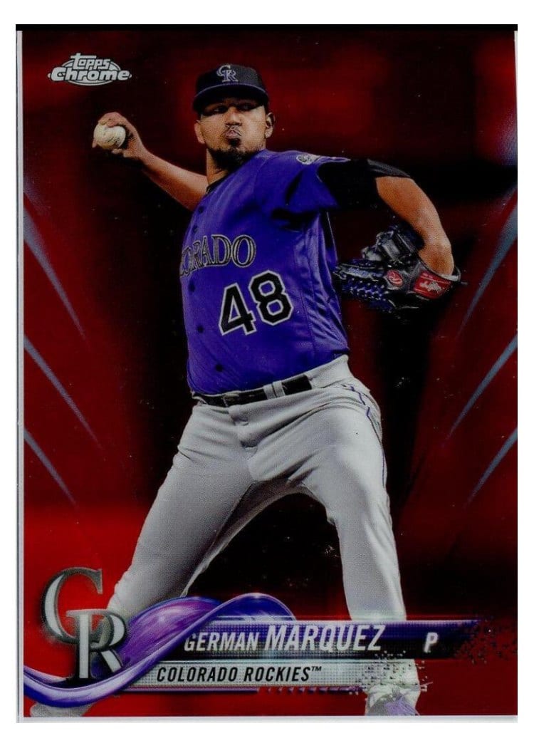 2018 Topps Chrome Base Set German Marquez #80 card