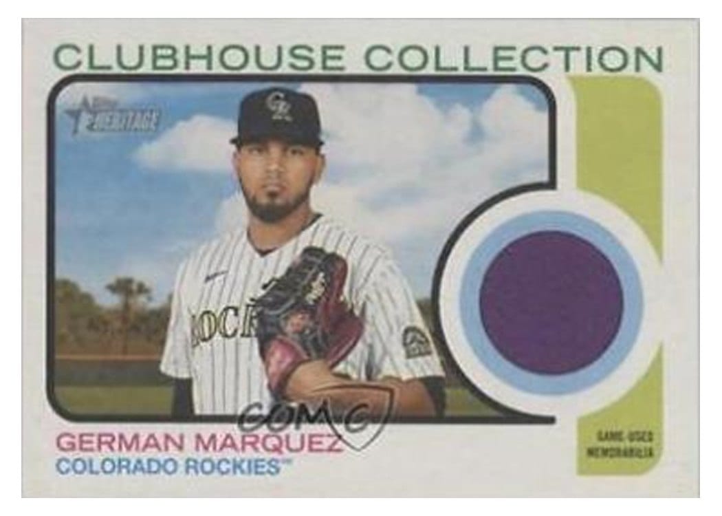 2022 Topps Heritage Clubhouse Collection Relics German Marquez #CC-GM card