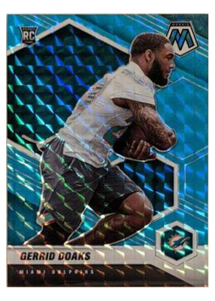 2021 Panini Mosaic Base Set Gerrid Doaks Blue Fluorescent #373 card