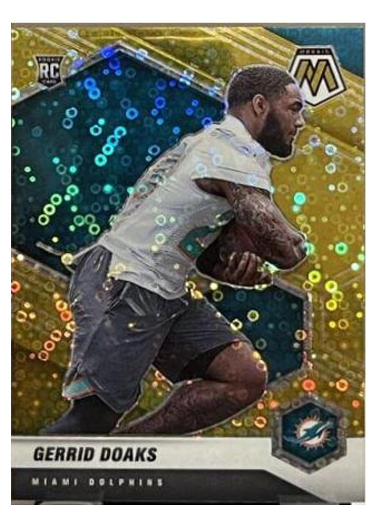 2021 Panini Mosaic Base Set Gerrid Doaks No Huddle Gold Mosaic #373 card